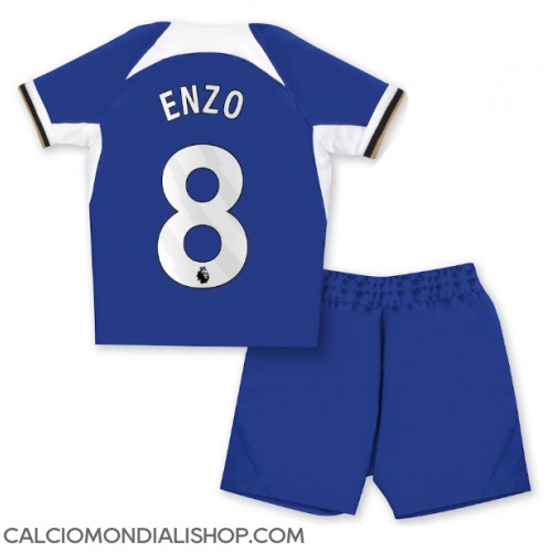 Maglie da calcio Chelsea Enzo Fernandez #8 Prima Maglia Bambino 2023-24 Manica Corta (+ Pantaloni corti)